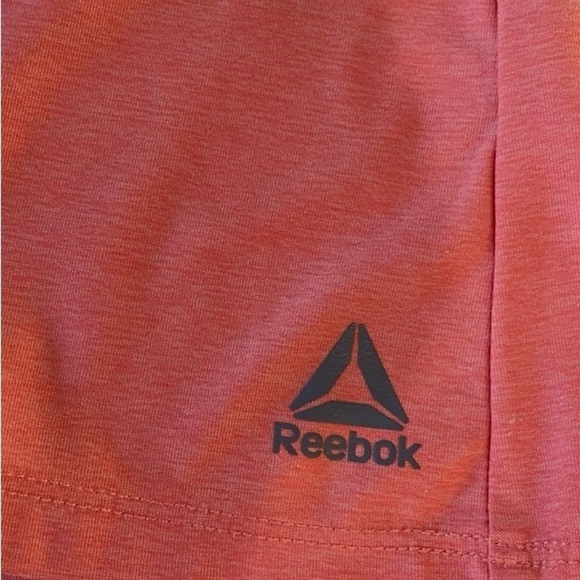 REEBOK Woman Tank Top Size Large Orange Color Racerback Reebok Logo on Back - Picture 4 of 6